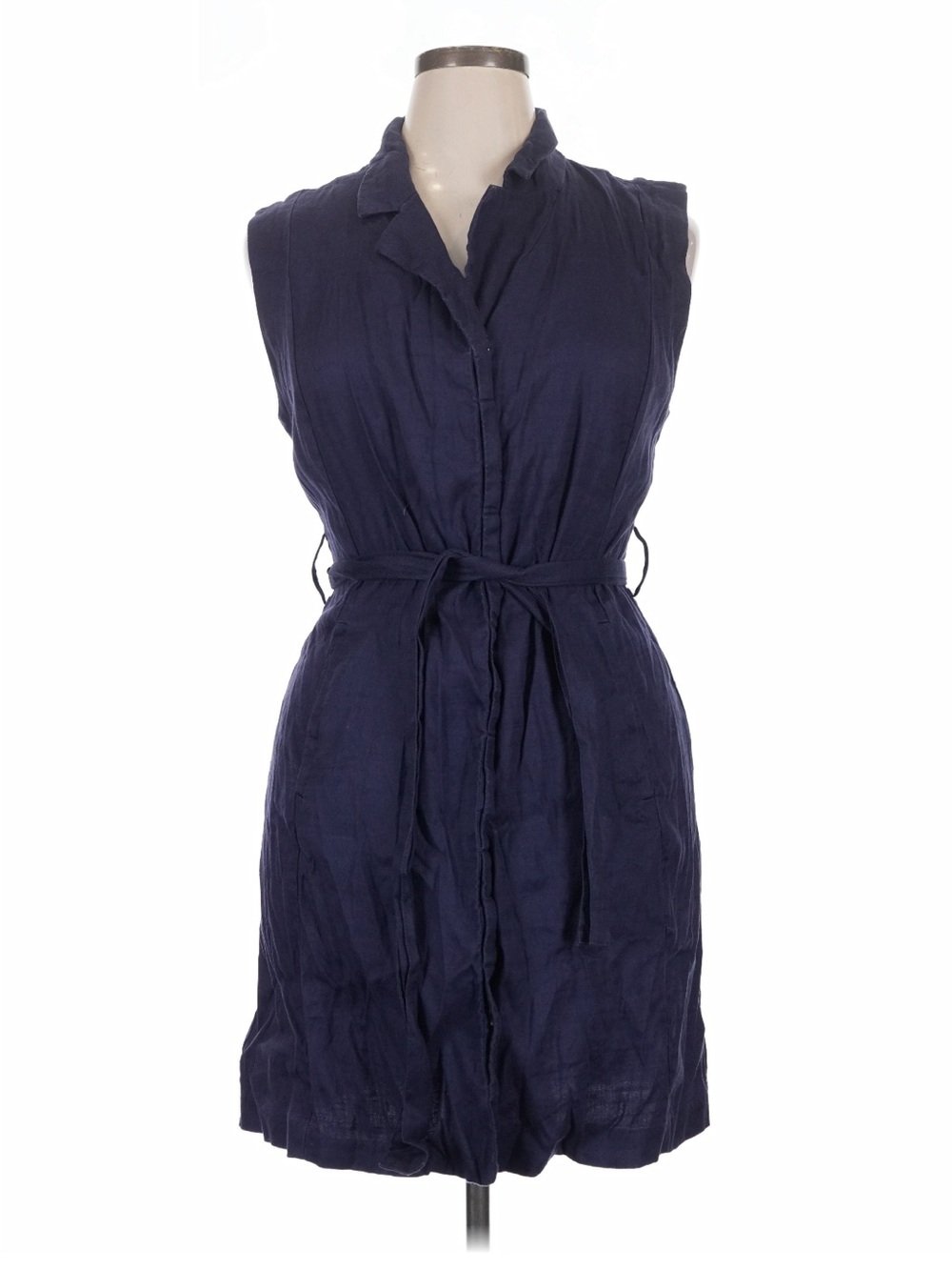 Halston Heritage Navy Sleeveless Tie-Waist Swim Coverup